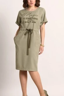 Платье Галеан-стиль 567 хаки