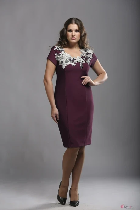 Платье SolomeaLux 107 баклажан #1