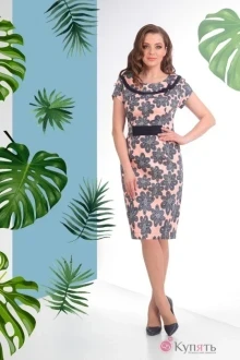 Платье Ksenia Style 1387 розовые тона
