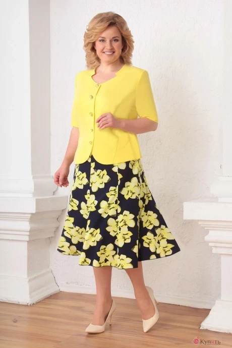 Юбочный костюм Асолия 1135 лимонный #1