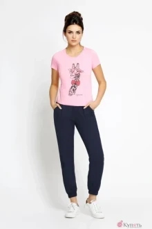 Брючный костюм УТИЛЬ PiRS 134 розовый/жираф