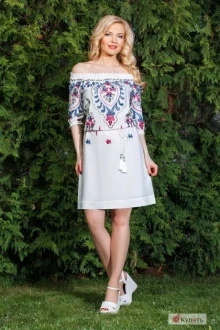 Платье Azzara 414 белое платье с шитьем